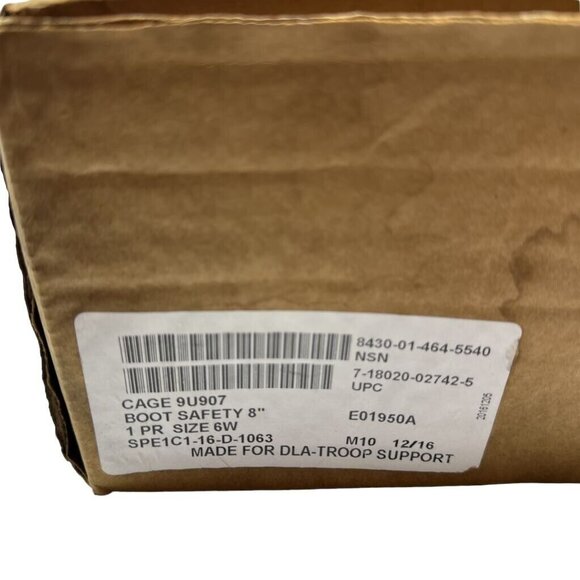 Bates Mens E01950A 8" Combat Military Boots Black Lace Up Slip Resistant 6W NEW - Picture 7 of 12